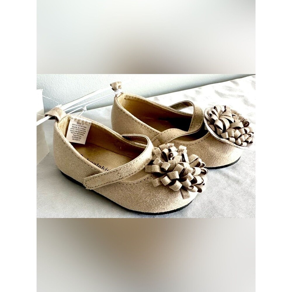 Koala Kids Toddler Girls Size 3 Shimmer Gold Suede-Mary Jane Shoes – NWT
